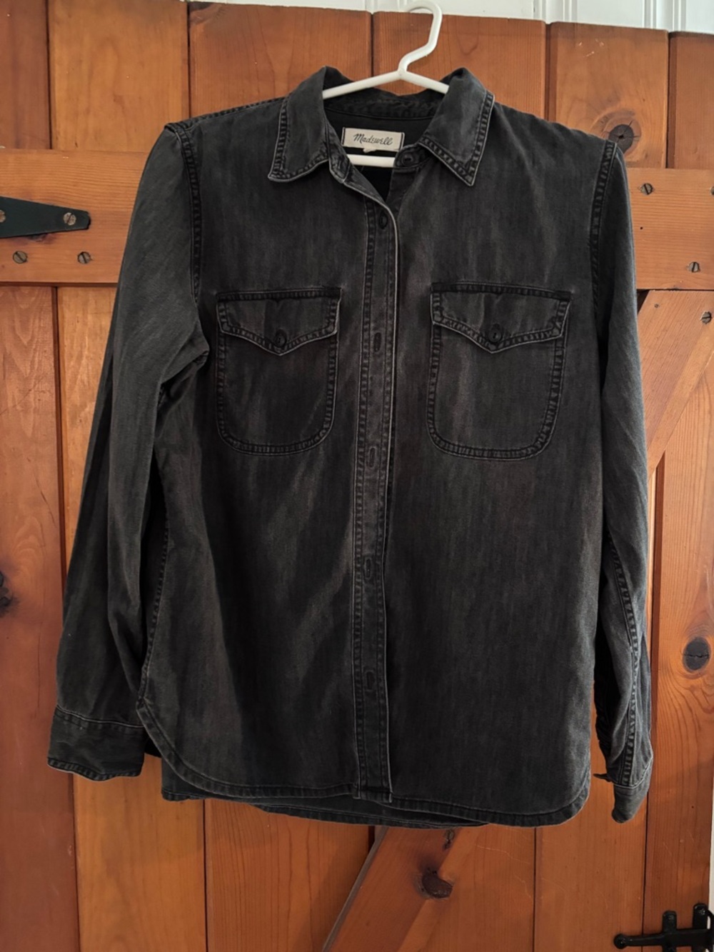 Madewell Washed Black Button-Down Denim Shirt